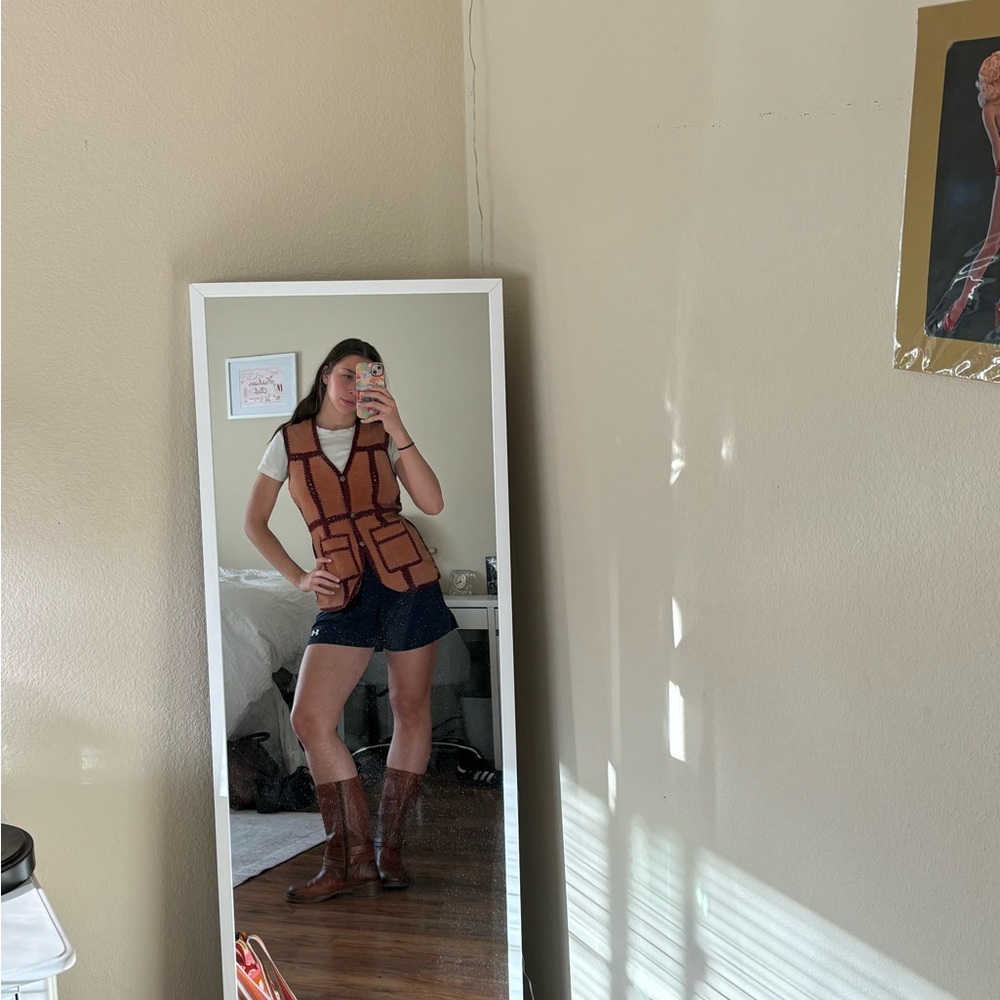 vintage 70s suede vest!!